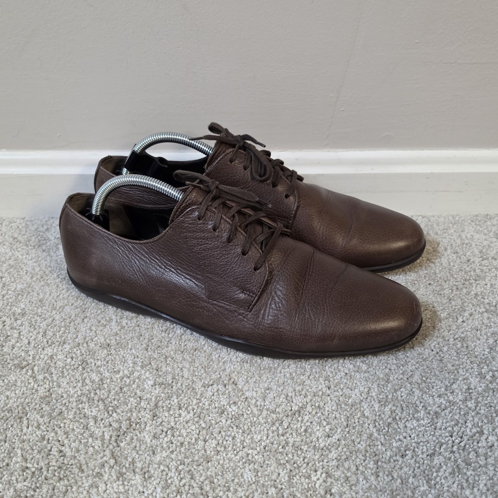 Harrys of London Dexter Brown Calf Leather Shoes Vibram Sole Mens US 9.5 EU 43.5